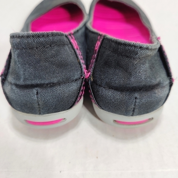 Crocs Womens Stretch Sole Ballet Canvas Round Toe Flats Black Slip On Size 6 - Picture 5 of 7
